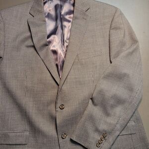 Lauren Ralph Lauren Mens 50L Blazer Houndstooth Sport Coat Black Gray EUC